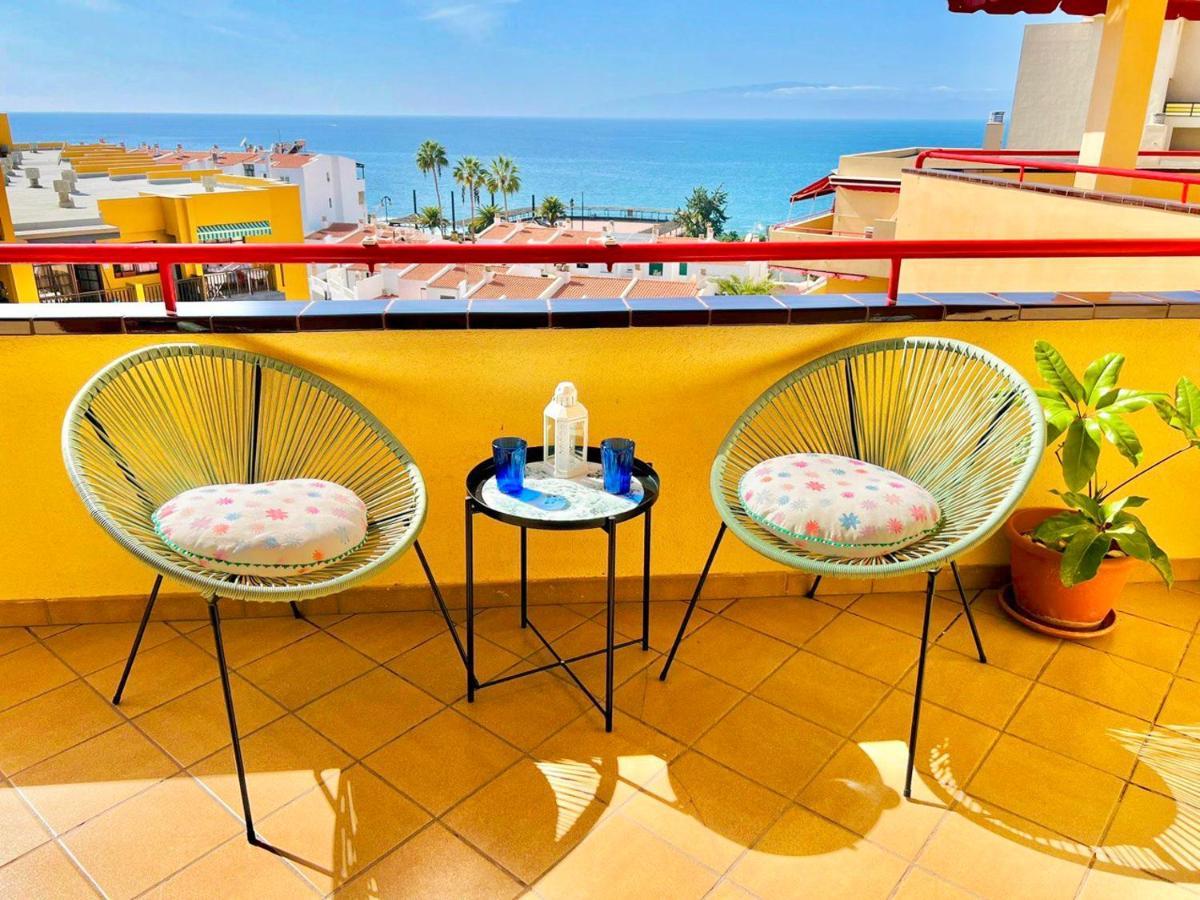Cozy Beachfront Flat With Pool & Panoramic Sea View Terrace Lejlighed Puerto de Santiago  Eksteriør billede